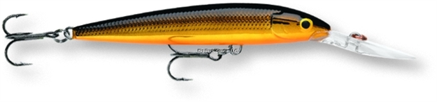 Picture of Rapala Down Deep Husky Jerk, 4", 3/8 Oz, Gold, Suspending