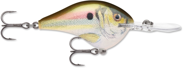Picture of Rapala DT 08, Balsa, 2", 3/8 Oz, Running Depth 8', Vmc #5 Trebles, Live River Shad