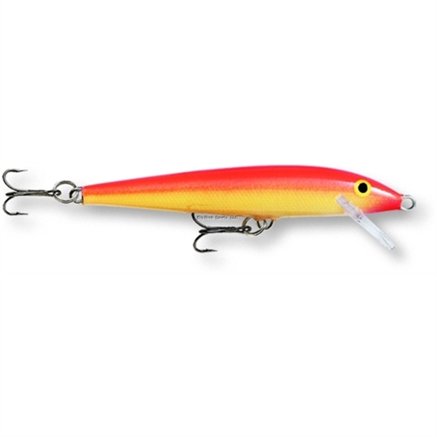 Picture of Rapala Original Floating Lure, 4 3/8", 3/16 Oz, Gold Fluorescent Red, Floating