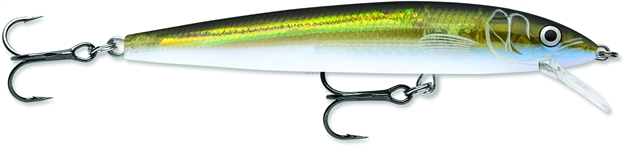 Picture of Rapala Husky Jerk, 4", 3/8 Oz, Olive Ghost, Suspending