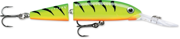 Picture of Rapala Jointed Deep Husky Jerk, 3 1/8", 3/16 Oz, Firetiger, Suspending