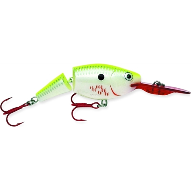 Picture of Rapala Jointed Shad Rap Crankbait, 1 1/2", 3/16 Oz, Bleeding Chartreuse Shad, Floating