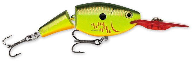 Picture of Rapala Jointed Shad Rap Crankbait, 1 1/2", 3/16 Oz, Bleeding Hot Olive, Floating