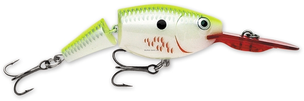 Picture of Rapala Jointed Shad Rap Crankbait, 2 3/4", 1/2 Oz, Bleeding Chartreuse Shad, Floating