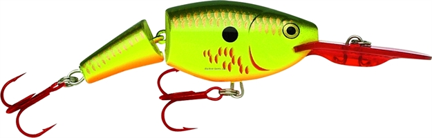 Picture of Rapala Jointed Shad Rap Crankbait, 2 3/4", 1/2 Oz, Bleeding Hot Olive, Floating