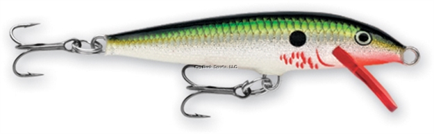 Picture of Rapala Original Floating Lure, 3 1/2", 3/16 Oz, Bleeding Hot Olive, Floating