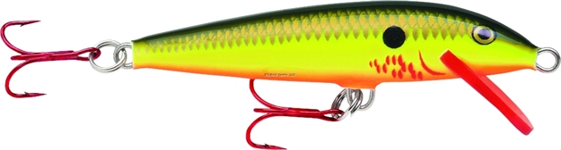 Picture of Rapala Original Floating Lure, 4 3/8", 3/16 Oz, Bleeding Hot Olive, Floating