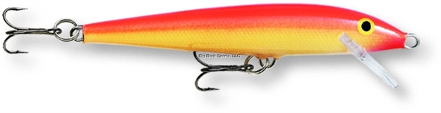 Picture of Rapala Original Floating Lure, 7", 11/16 Oz, Gold Fluorescent Red, Floating