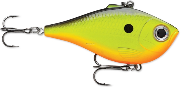 Picture of Rapala Rippin' Rap Lipless Crankbait, 2", 5/16 Oz, Chartreuse Shad, Sinking