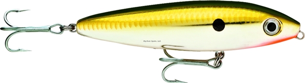 Picture of Rapala Saltwater Skitter Walk Topwater Lure, 4 3/8", 5/8 Oz, Gold Chrome, Floating