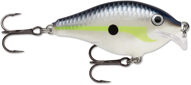 Picture of Rapala Scatter Rap Crank Shallow, 2-3/4", 1/2 Oz, 5-8 Ft, #3 Hooks, Helsinki Shad