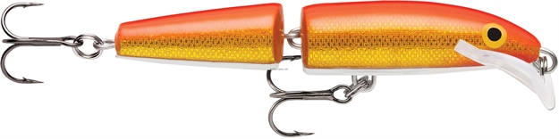 Picture of Rapala Scatter Rap Jointed Lure, 3 1/2", 1/4 Oz, Gold Fluorescent Red, Floating