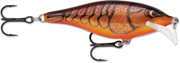 Picture of Rapala Scatter Rap Shad Crankbait, 2 3/4", 1/4 Oz, Dark Brown Crawdad, Floating