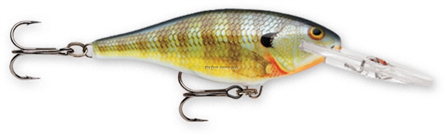 Picture of Rapala Shad Rap Crankbait, 1 1/2", 1/8 Oz, Bluegill, Floating