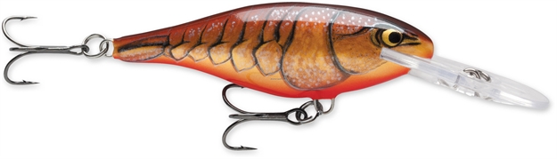 Picture of Rapala Shad Rap Crankbait, 1 1/2", 1/8 Oz, Dark Brown Crawdad, Floating