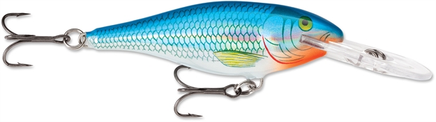 Picture of Rapala Shad Rap Crankbait, 1 1/2", 1/8 Oz, Holographic Blue Shiner, Floating