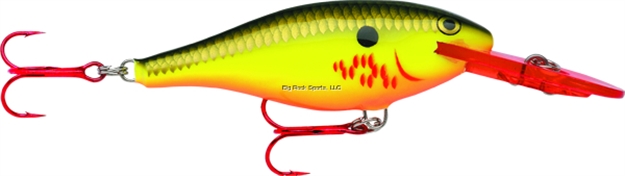 Picture of Rapala Shad Rap Crankbait, 2", 3/16 Oz, Bleeding Hot Olive, Floating