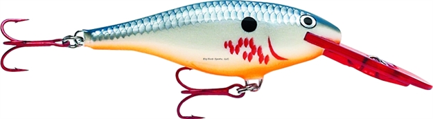 Picture of Rapala Shad Rap Crankbait, 2", 3/16 Oz, Bleeding Original Shad, Floating
