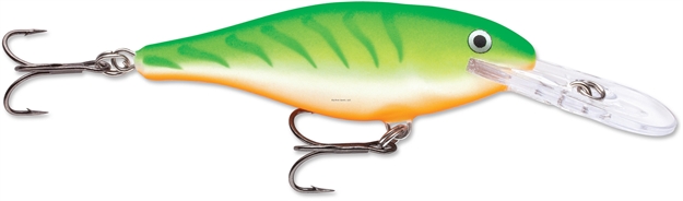 Picture of Rapala Shad Rap Crankbait, 2", 3/16 Oz, Green Tiger Uv, Floating