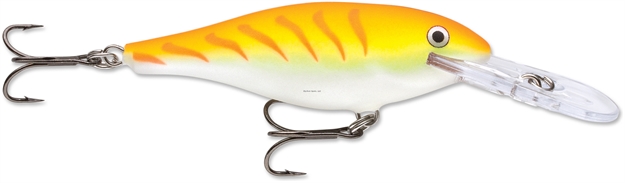 Picture of Rapala Shad Rap Crankbait, 2", 3/16 Oz, Orange Tiger Uv, Floating