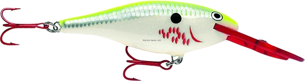 Picture of Rapala Shad Rap Crankbait, 2 3/4", 1/4 Oz, Bleeding Chartreuse Shad, Floating