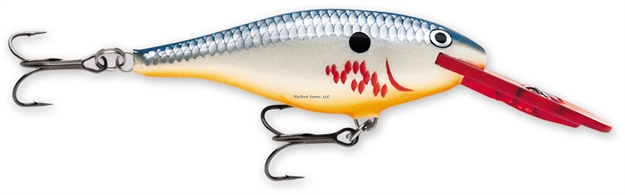 Picture of Rapala Shad Rap Crankbait, 2 3/4", 1/4 Oz, Bleeding Original Shad, Floating