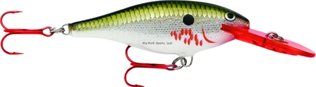 Picture of Rapala Shad Rap Crankbait, 2 3/4", 5/16 Oz, Bleeding Olive Flash, Floating
