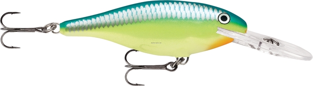 Picture of Rapala Shad Rap Crankbait, 3 1/8", 3/8 Oz, Caribbean Shad, Floating