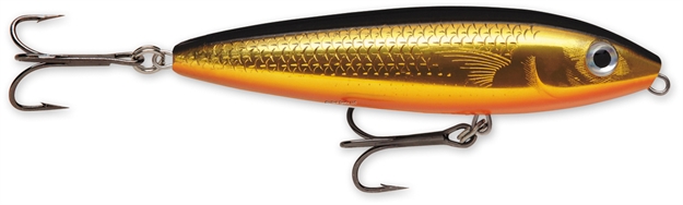 Picture of Rapala Skitter Walk Topwater Lure, 3 1/8", 7/16 Oz, Gold Mullet, Floating