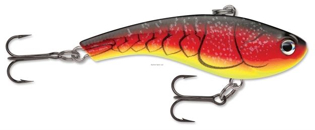Picture of Rapala Slab Rap 04 Lure, 1-1/2 ", 1/8 Oz, Variable Running Depth, 2 #12 Treble Hooks,  Redfire Crawdad