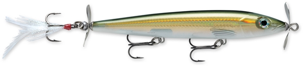 Picture of Rapala X-Rap Prop Topwater Lure, 4 3/8", 3/8 Oz, Gold Olive, Floating