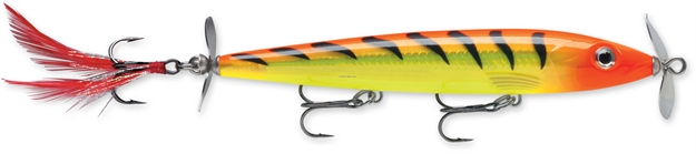 Picture of Rapala X-Rap Prop Topwater Lure, 4 3/8", 3/8 Oz, Hot Tiger, Floating