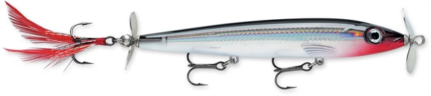 Picture of Rapala X-Rap Prop Topwater Lure, 4 3/8", 3/8 Oz, Silver, Floating