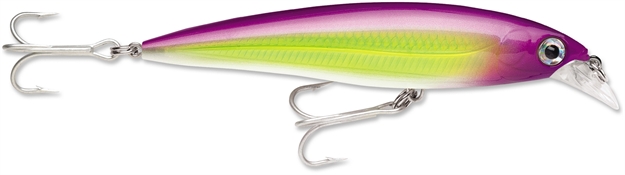 Picture of Rapala X-Rap Saltwater 10, Slashbait, Suspending, 7/16 Oz, 4", 4- 6 Ft, #3 Hooks,  Hot Purple