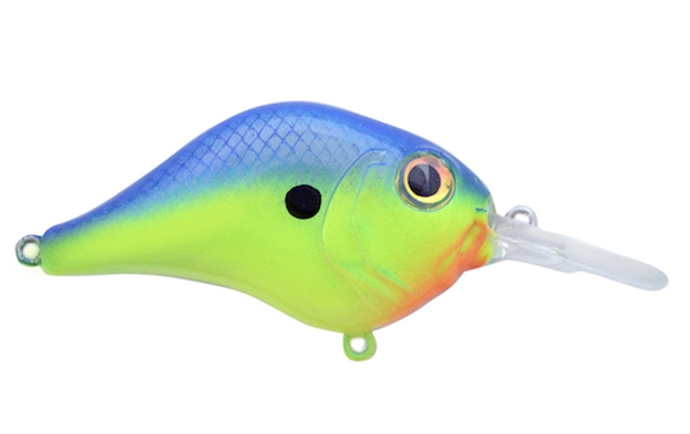 Picture of Rat-L-Trap Lures Mr-6 1/2Oz Mid-Range Crankbait, Floating-Diving Model, 0-6 Ft, #4 Hooks, 2.25" IN Length, Blue Chartreuse 6MR600