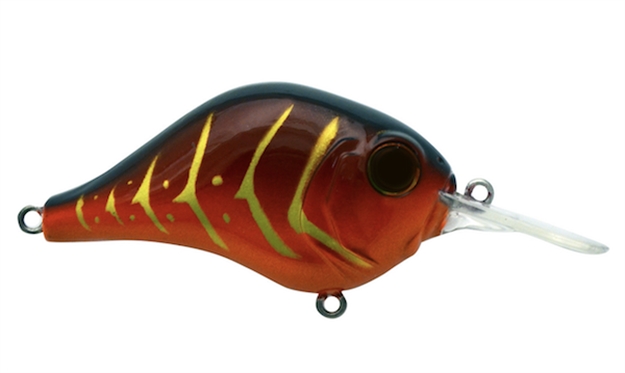 Picture of Rat-L-Trap Lures Mr-6 1/2Oz Mid-Range Crankbait, Floating-Diving Model, 0-6 Ft, #4 Hooks, 2.25" IN Length, Rayburn Red Craw 6MR587
