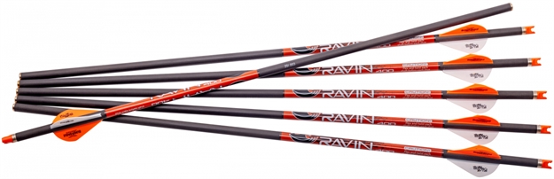 Picture of Ravin Crossbows Xbow Arrow Carbon W/2" Offset Vanes 400Gr .003" 6Pk* R138 815942021385