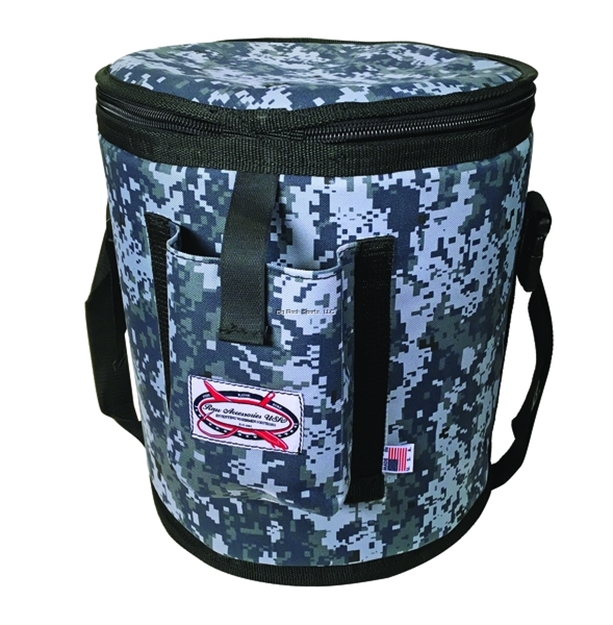 Picture of Raw Accessories Usa Digital Blue Camo Insulated Bait Bucket, W/ Padded Carrying Strap