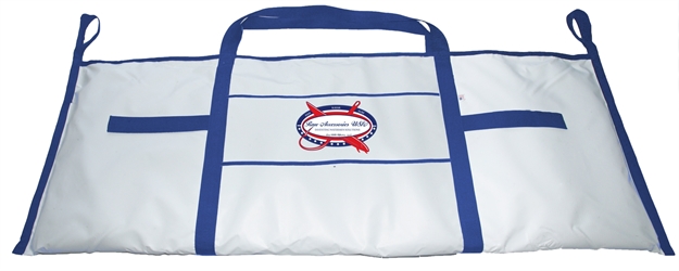 Picture of Raw Accessories Usa King Fish Bag-White & Blue, Insulated With Our Polarbasics Insulator, Stainless Steel Zipper Pull W Ext Pkt 65"X20"