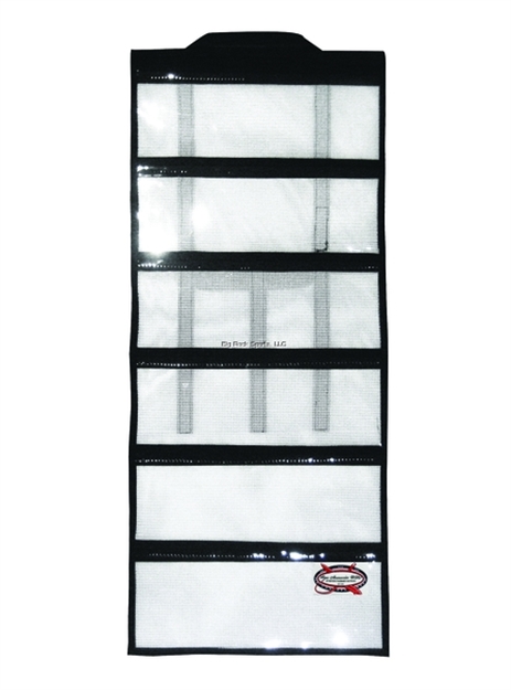 Picture of Raw Accessories Usa "Lure Logistics" Wahoo Mesh Style Lure Bag Large -White And Blue Lure Wrap/Bag (Has 6 Pockets) 20"X45"