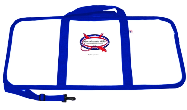 Picture of Raw Accessories Usa White & Blue Insulated Fish Bag W/ Stainless Steel Zipper Pull W/ Strap & Pkt 30"X14"