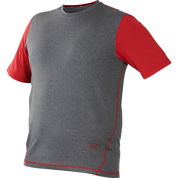 Picture of Rawlings Hurler Performance Shrt Slv Shirt Red Medium