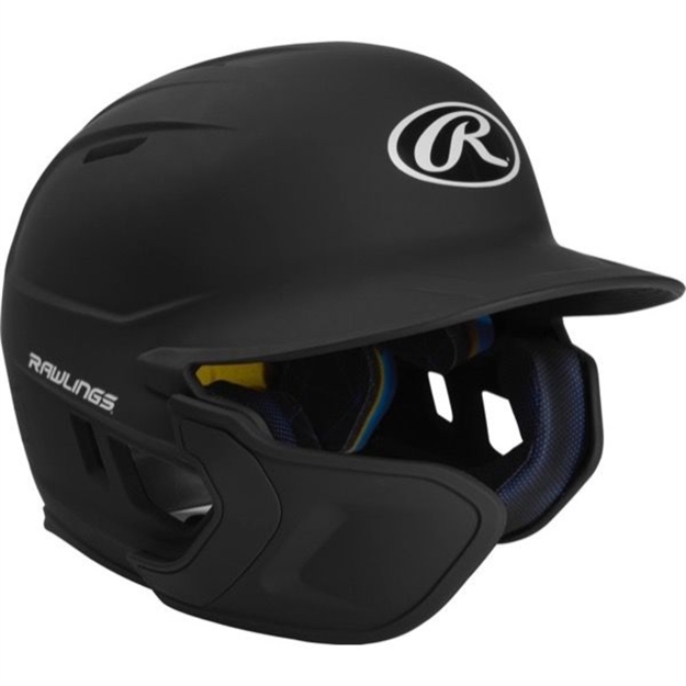 Picture of Rawlings Mach Ext Batting Helmet-Black-Sr-Lh