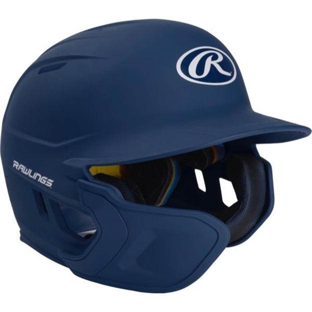Picture of Rawlings Mach Ext Batting Helmet-Navy-Sr-Lh