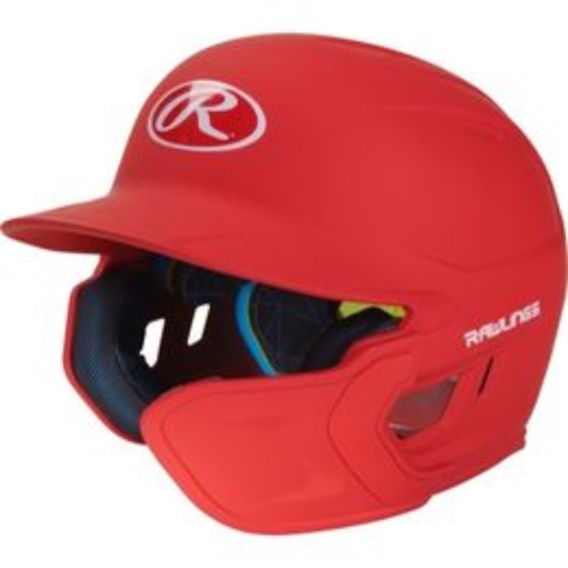 Picture of Rawlings Mach Ext Batting Helmet-Scarlet-Sr-Rh