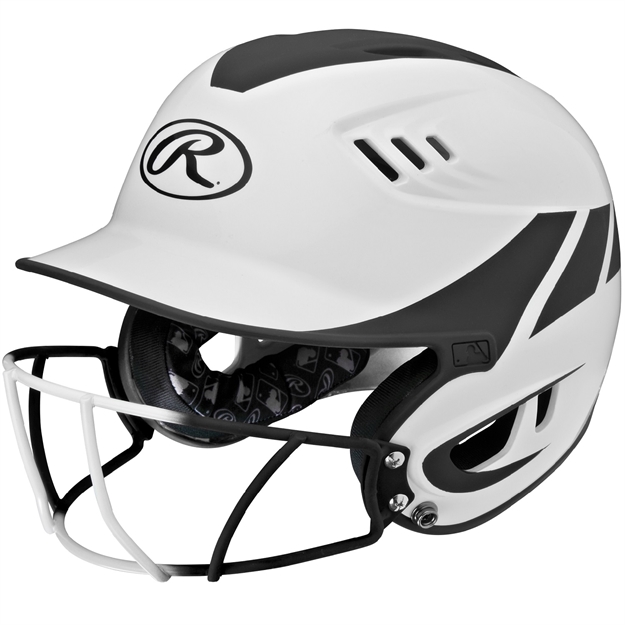Picture of Rawlings Velo Junior 2-Tone Home Softball Helmet W/Mask-Blk