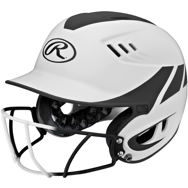 Picture of Rawlings Velo Senior 2-Tone Home Softball Helmet W/Mask-Blk