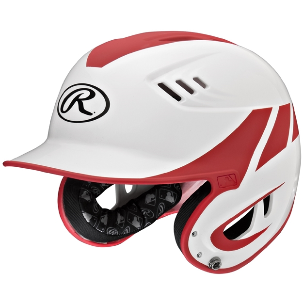 Picture of Rawlings Velo Series Junior 2-Tone Home Batting Helmet-Red