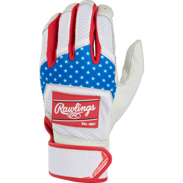 Picture of Rawlings Workhorse Batting Gloves-Usa-S WH22BG-USA-88 083321768101