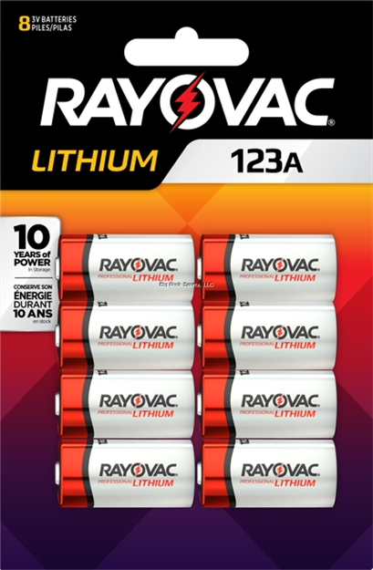 Picture of Ray O Vac 123A Lithium Photo Battery  3 Volt Carded 8-Pack